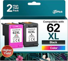 62XL 62 XL spausdintuvo kasetės HP 62 spausdintuvo kasetės HP 62xl juodos ir spalvotos HP Envy 5640 5540 7640 5548 5544 5646 OfficeJet 5740 5742 250 kasetės