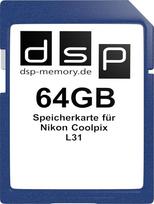 64GB atminties kortelė, skirta Nikon Coolpix L31