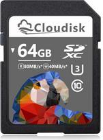 64GB SD kortelė UHS-3 Flash atminties kortelė, 4K Ultra HD 80MB/s (64GB SD atminties kortelė)