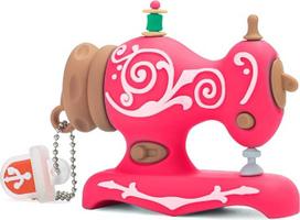 64GB USB atmintinė Silikoninė siuvimo mašina Cartoon 2.0 Flash Memory Stick Pen Drive Nešiojamasis kompiuteris PC Windows - Rožinė