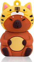64GB USB atmintinė USB atminties kortelė USB rašiklis Mielas Capybara dizaino atminties kortelė tinka vaikams, studentams, absolventams, dovanų suvenyras - Tigro kepurė
