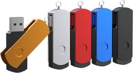 64GB USB atmintinė, 5 vnt. USB atmintinių - "Memory Stick" 64GB, 5 vnt. spalvotų sulankstomų USB 2.0 atmintinių - besisukančios metalinės įvairiaspalvės atmintinės, FEBNISCTE
