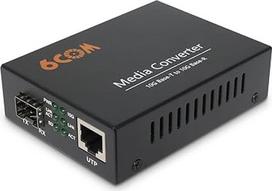 6COMGIGA 10G Ethernet tinklo medijos keitiklis, 1x 1000M/2.5G/5G/10GBase-T automatinio derinimo RJ45 į 1x 10GBase-X SFP+ lizdą, palaiko 10GBase-SR/LR/ER/ZR siųstuvą, 10G SFP į RJ45 medijos keitiklis