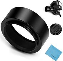 77 mm metalinis standartinis įsukamas standartinis objektyvo gaubtas su centriniu kaiščiu objektyvo dangteliu, skirtas "Canon Nikon" "Sony Pentax" "Olympus Fuji Sumsung Leica" fotoaparatui + valymo šluostė