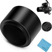 77 mm teleskopinis metalinis prisukamas objektyvo gaubtas su centriniu kaiščiu objektyvo dangteliu, skirtas "Canon Nikon" "Sony Pentax" "Olympus Fuji Sumsung Leica" fotoaparatui + valymo šluostė