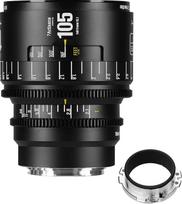7artisans 105mm T2.1 Infinte serijos profesionalus rankinis viso kadro kino objektyvas, suderinamas su EF bajonetu, skirtas fotografijai ir filmų gamybai (juodas)