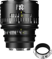 7artisans 35mm T2.1 Infinte serijos profesionalus rankinis viso kadro kino objektyvas, suderinamas su EF bajonetu, skirtas fotografijai ir filmų gamybai (juodas)