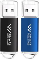 8GB USB atmintukas "Thumb Drives" Duomenų saugykla USB atmintukas (2 pakuotės, 8GB, juodai mėlynas)