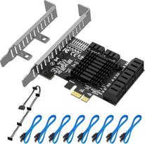 8 prievadų PCIe SATA valdiklis - 6Gb/s SATA 3.0, 8 SATA kabeliai, palaiko 8 SATA 3.0 įrenginius, Windows, MAC, Linux