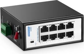 8 prievadų mini gigabitinis pramoninis komutatorius, 100/1000Mbps Ethernet, DIN bėgelis ir sieninis laikiklis, "YuLinca" nevaldomas IP30 (-40-185°F) atsparus tinklo komutatorius