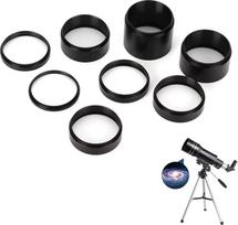 8 vnt. 3/5/7/10/10/12/15/20/20/30 mm astronominių prailginimo vamzdelių rinkinys, teleskopinis adapterio žiedas, objektyvo prailginimo vamzdeliai, skirti pailginti astronominio teleskopo pagrindinio veidrodžio ilgį