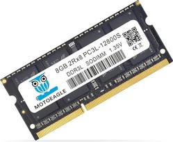 8GB DDR3/DDR3L 1600MHz PC3L-12800 (PC3-12800) CL11 SODIMM 2Rx8 1.35V 204-Pin Non-ECC SO-DIMM Nešiojamųjų kompiuterių, nešiojamųjų kompiuterių RAM atminties moduliai