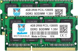 8GB rinkinys 2X 4GB DDR3L-1600 SODIMM PC3 PC3L 12800S 4GB 204-Pin 2Rx8 DDR3 1600MHz Unbuffered Non-ECC 1.35V CL11 Dual Rank Notebook atmintis