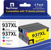 937 XL spausdintuvo kasetės, atkurtos HP 937XL, skirtos HP OfficeJet Pro 9120e 9122e 9720e 9730e 9117b 9110b 9120b 9130b (4 pakuotės)