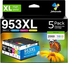 953XL spausdintuvo kasetės, skirtos HP 953 XL 953XL rašalo kasetės, suderinamos su HP Officejet Pro 8710 8715 7720 7740 7730 8720 8730 8210 8725 8715 8740 (5 vnt.)