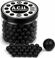 A.C.I.L. 100 x Präzisionskugeln aus hartem Nylon - .68 Kal Wiederverwendbare Trainingsbälle für Zielübungen & Marker-Kompatibilität - Langlebige massive Nylonkugeln (Schwarz)