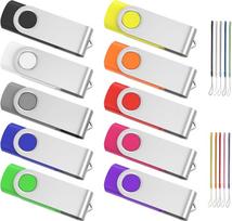 ABLAZE USB atmintinė 4GB Pakuotė iš 10 didelės spartos USB 2.0 atminties lazdelių sukiojamų duomenų saugyklų metalinių atminties lazdelių Flash Drive