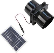 Abluftventilator-Set, 10 W, solarbetrieben, 12 V, mit rundem K, für Wohnmobil, Dachboden, Gewächshaus und Boot, Schwarz