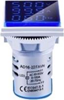 AC 60-500V 1-100A LED skaitmeninis skaitmeninis voltmetras Ampermetras HZ signalas Lichter 220V Spannung Strom Meter Volt Amp testeris Detektor (mėlyna)