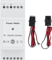 AC 90 250 V vienfazis skaitiklis, išmanusis elektros energijos skaitiklis su 2pacs 80A gnybtu ant srovės jutiklių, elektros energijos monitorius, skirtas matuoti saulės fotovoltinę KWH galią