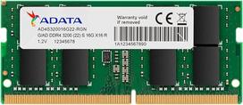 ADATA Memoria SODIMM DDR4 3200 16GB C22 1X16GB viengubas dėklas