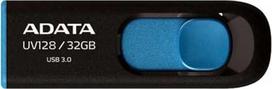 ADATA UV128 128GB USB 3.1 atmintinė juoda / mėlyna