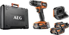 AEG BSB18SBL2-202C Subkompaktiškas 18 V BRUSHLESS 65 Nm 2 akumuliatoriai 2,0 Ah įkroviklis Gręžtuvas su 13 mm metaliniu griebtuvu dėkle