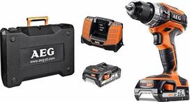 AEG PRO 18V akumuliatorinis smūginis gręžtuvas BSB 18C2LI-202C (maks. Sukimo momentas: 60 Nm, 13 mm metalinis griebtuvas, 2 greičių pavarų dėžė, 2 x 2,0 Ah akumuliatorius ir įkroviklis)
