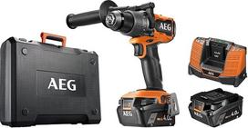 AEG PRO18 V bešepetėlinis akumuliatorinis kompaktiškas gręžtuvas BS 18C3BL-402C (maks. Sukimo momentas 110Nm, tuščiosios eigos greitis 0-2100min-1, maks. Gręžimo į medieną skersmuo 65 mm, įskaitant 2x 4,0 Ah akumuliatorių ir įkroviklį)