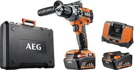 AEG PRO18V akumuliatorinis smūginis gręžtuvas BSB 18C2BL LI-402C (maks. Sukimo momentas 65 Nm, 13 mm metalinis griebtuvas 2 greičių pavarų dėžė Komplekte yra 2x 4,0 Ah akumuliatorius ir įkroviklis)