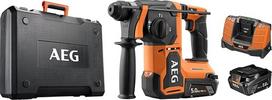 AEG PRO18V BBH18BL2-502C Akumuliatorinis bešepetėlinis kombinuotas plaktukas (SDS plius įrankių laikiklis, maks. Gręžimo skersmuo medienoje, pliene, betone, 30 mm, 13 mm, 26 mm, įskaitant 2 x 5,0 Ah akumuliatorių ir įkroviklį)