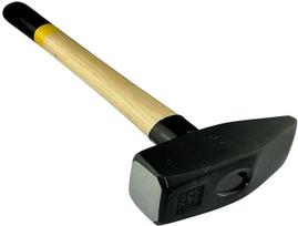 AERZETIX - C46153 - Šaltkalvio / mechaniko / staliaus plaktukas - 1500 g 390 mm - DIN 1041 - Kietumas 50-58 HRC - Uosio medžio rankena - Smaili plieninė galvutė, apsaugota nuo drožlių - Rankiniai įrankiai