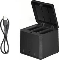 AFAITH 3 kanalų įkroviklis "GoPro Hero 11 10 9 Black", greito įkrovimo akumuliatoriaus įkroviklis su C tipo USB kabeliu, skirtas "GoPro Hero 11 10 9 Black