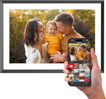 AGFA Photo - Skaitmeninis nuotraukų rėmelis HD WiFi Realiview 10 colių 32GB, jutiklinis ekranas, orai, laikrodis, sieninis, interneto ryšys, daugialypės terpės ekranas, raiška 1200 × 800 - APF1000 Wi-Fi - juodas