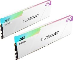 AGI UD858 TURBOJET RGB DDR5 32GB (2x16GB) DDR5 6000MHz CL30, 288 kontaktų UDIMM kompiuterio operatyvioji atmintis, suderinama su AMD EXPO ir "Intel XMP" - balta