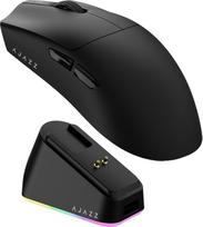 AJAZZ AJ139P V3 Mc belaidė žaidimų pelė, PAW3311 jutiklis, 24K DPI, 2.4G/USB-C/BT, 800 mAh baterija, itin lengva 69 g, RGB magnetinis įkrovimo pagrindas, 80 mln. paspaudimų, suderinama su PC ir Mac, juoda