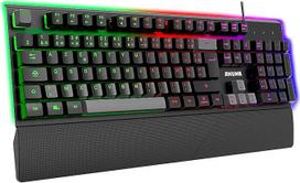 AKUMA Shônen K02 Membrane Backspace žaidimų klaviatūra su riešo atrama programuojama RGB