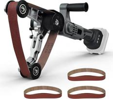 Akumuliatorinis juostinis šlifuoklis "Makita" 18 V, 1300 W su 760 mm šlifavimo juosta, 3 grūdėtumo 80/100/120 šlifavimo laipsnių šlifuoklis, juostinis šlifuoklis šlifavimui, poliravimui ir nušlifavimui (be akumuliatoriaus)