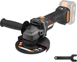 Akumuliatorinis kampinis šlifuoklis "WORX WX814.9 Nitro" be šepetėlių 20 V - 125 mm skersmens diskas - 8600 aps./min - lengvas ir kompaktiškas - 2 padėčių papildoma rankena - saugi apsauga nuo atatrankos - be akumuliatoriaus ir įkroviklio