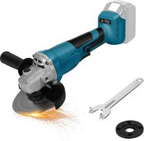 Akumuliatorinis kampinis šlifuoklis, suderinamas su "Makita" 18 V ličio akumuliatoriumi, bešepetėlinis elektrinis kampinis šlifuoklis su 125 mm skersmens disku, 3000-10000 aps/min, skirtas tiksliam pjovimui ir šlifavimui (be akumuliatoriaus)