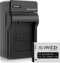 Akumuliatorius ir įkroviklis (automobilinis / pagrindinis), suderinamas su "Samsung SLB-10A / ES50.. L100, PL, SL, TL, WB Žiūrėti sąrašą