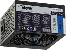 AKYGA Pagrindinis maitinimo šaltinis ATX 2.31 AK-B1-700BE Black Edition 700W P4+4 PCI-E 6+2 kontaktų, 5X SATA, PPFC, 120 mm ventiliatorius