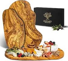 Alyvuogių medžio pjaustymo lentelių rinkinys iš 3 dalių "The Catania Rustic Board"