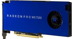 AMD Radeon Pro WX7100 8GB GDDR5 profesionali vaizdo plokštė - srautiniai procesoriai: 2304, 256 bitų, iki 224Gb/s, 5,73 TFLOPs, 4X DisplayPort 1.4, vieno lizdo PCIe 3.0 x16, 130 W maksimali galia (restauruota)