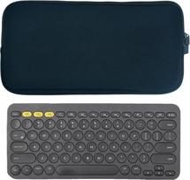 AMMKRO neopreninis užtrauktuku užsegamas klaviatūros dėklas, skirtas "Logitech K380" / "Logitech MX Keys Mini Wireless Bluetooth" klaviatūrai