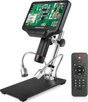 Andonstar AD407 3D HDMI litavimo skaitmeninis mikroskopas su 4MP UHD ir 7 colių reguliuojamu LCD ekranu USB vaizdo mikroskopai, skirti telefonų remontui SMT SMD "pasidaryk pats