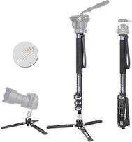 Anglies pluošto vaizdo monopodo rinkinys INNOREL VM70CK Profesionalus monopodas nuimamas daugiafunkcinis kelionių trikojis, skirtas "Gopro DSLR" fotoaparatams teleskopinėms vaizdo kameroms Maksimali apkrova 10 kg