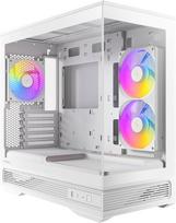 ANTEC Constellation C2M ARGB White Micro-ATX PC Gehäuse - kompaktiškas žaidimų bokštas su ARGB ir grūdintu stiklu, šviesus