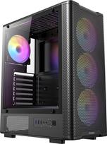 ANTEC VX-310 ARGB ATX Mid Tower RGB žaidimų korpusas - juodas - 4 ARGB ventiliatoriai