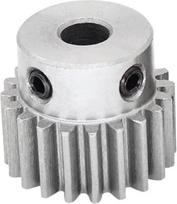 Antriebsrad aus Karbonstahl, 1M18T, Stirnradbohrung, Größe 6/8/10 mm, Mini-Motorgetriebe, kohlenstoffarmer Stahl, Medžiaga: Metalinė variklio magnetola (Größe: 6 mm, Farbe: 18 Zähne)
